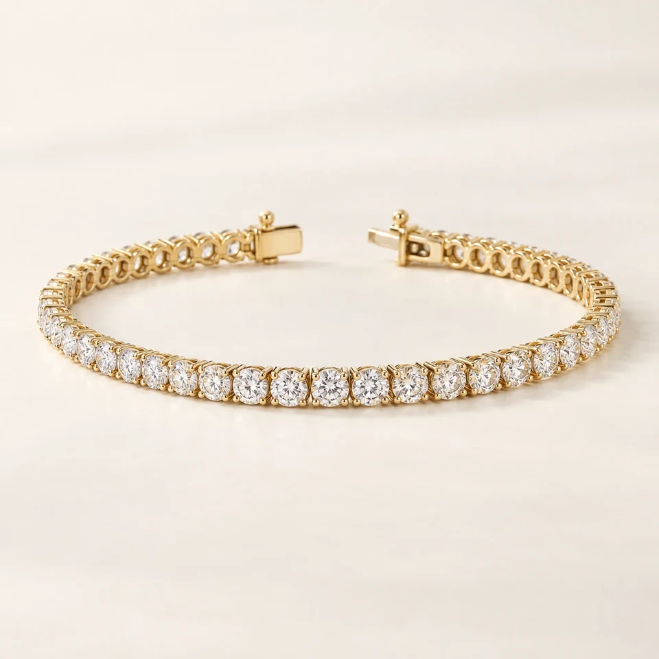 Classic Tennis Bracelet — Lab-Grown Diamond design in a yellow-gold setting