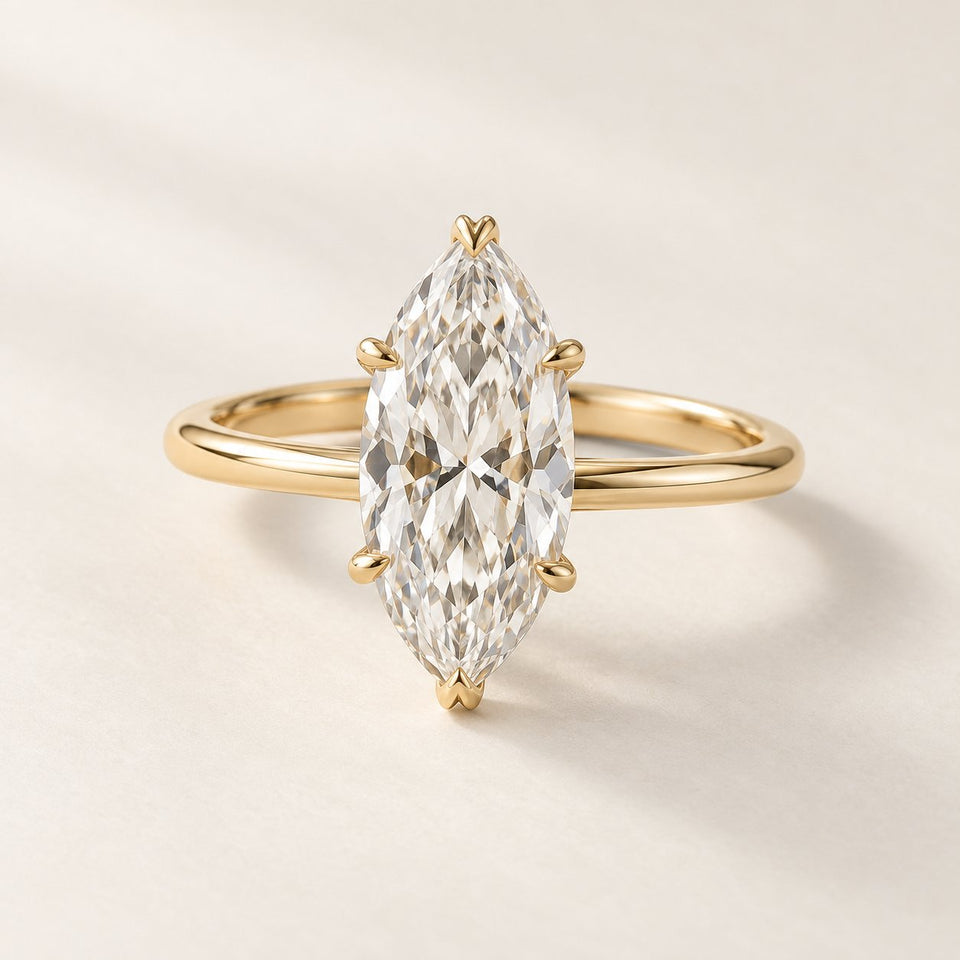 Marquise Solitaire Lab-Grown Diamond Ring